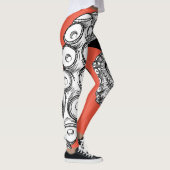 Koraalroze octopus Tentacle Leggings (Rechts)