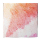 Koraalroze peach en Oranje Tegeltje (Voorkant)