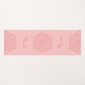 Koraalroze prachtige mandala met aangepaste naam yogamat (Voorkant (horizontaal))