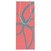 Koraalroze reuzenwijn wijn cadeautas (Achterkant)