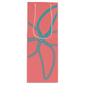 Koraalroze reuzenwijn wijn cadeautas (Voorkant)