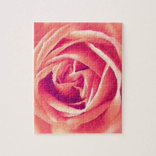 Koraalroze roze druk legpuzzel (Verticaal)