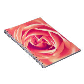 Koraalroze roze druk notitieboek (Rechterzijde)