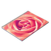 Koraalroze roze druk notitieboek (Linkerzijde)