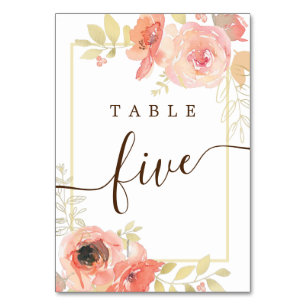 Koraalroze roze en gouden Lijst Kaart