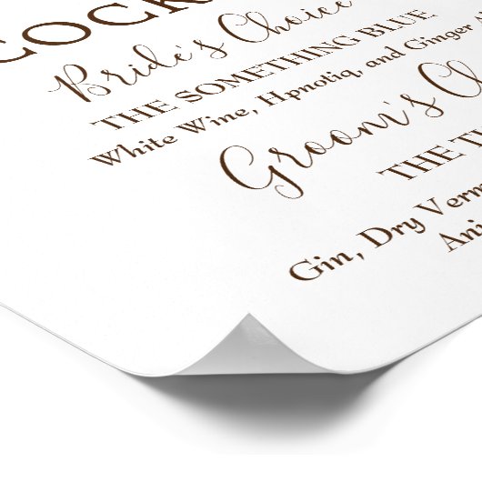 Koraalroze rozen en Drinken voor gouden bruiloft Poster (Hoek)