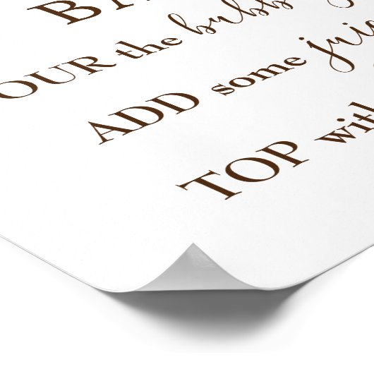 Koraalroze rozen en gouden bruiloft voor de balie  poster (Hoek)