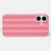 Koraalroze snoepstrepen Case-Mate iPhone case (Achterkant (horizontaal))