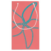 Koraalroze Starfish Kleine Gift Bag Klein Cadeauzakje (Achterkant)