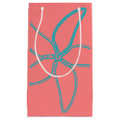 Koraalroze Starfish Kleine Gift Bag Klein Cadeauzakje (Voorkant)