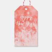 Koraalroze sterren Modern chic Festive Custom text Cadeaulabel (Voorkant)