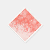 Koraalroze sterrenpatroon Witte verf Moderne afbee Servet (Hoek)