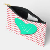 Koraalroze Stippen-Monogram door Shirley Taylor Etui (Open)