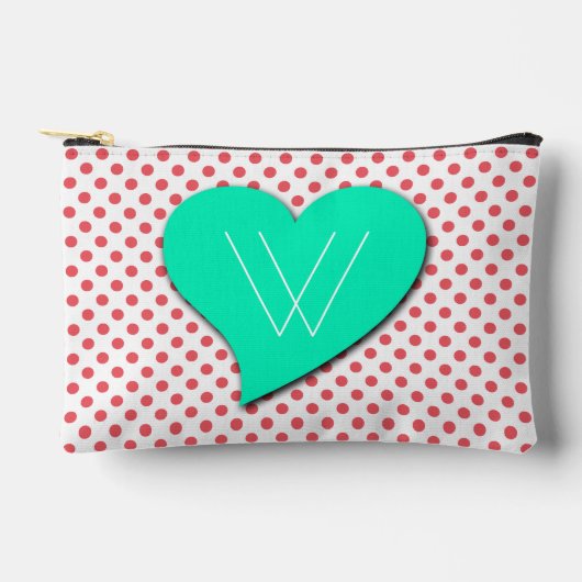 Koraalroze Stippen-Monogram door Shirley Taylor Etui (Voorkant)