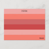 Koraalroze strepen briefkaart (Achterkant)