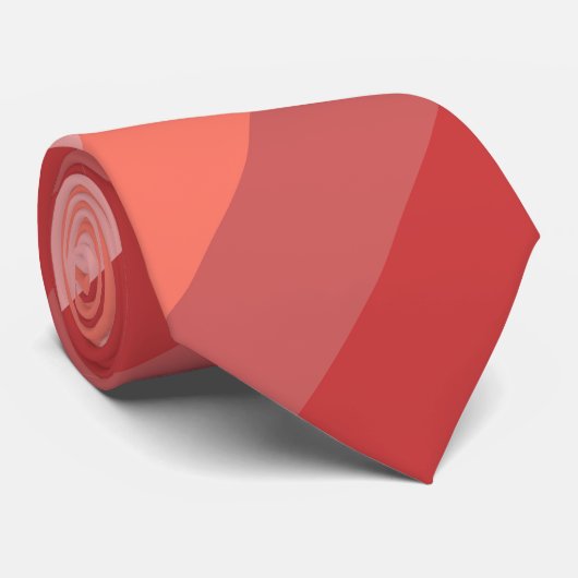 Koraalroze strepen Stropdas (Opgerold)