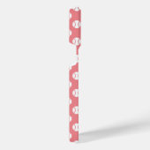 Koraalroze tennis print iPhone 14 Pro Max hoesje (Rechterkant)