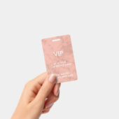 Koraalroze Tie Dye VIP Festival Eventidentiteit Badge (Handheld)
