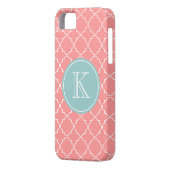 Koraalroze tralierooster iPhone 5 cover (Achterkant Links)
