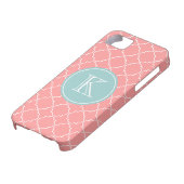 Koraalroze tralierooster iPhone 5 cover (Onderkant)