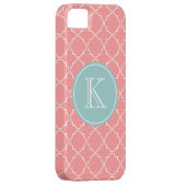 Koraalroze tralierooster iPhone 5 cover (Back/Rechts)