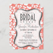 Koraalroze tropische hibiscus kaart (Voorkant / Achterkant)