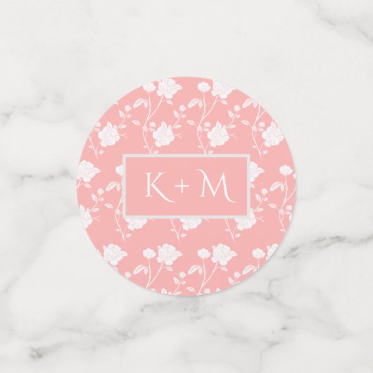 Koraalroze Trouwconfetti Confetti (Kleine voorkant)