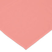 Koraalroze vaste kleur korte tafelloper (Hoek)