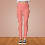 Koraalroze vaste kleur leggings<br><div class="desc">Koraalroze vaste kleur</div>