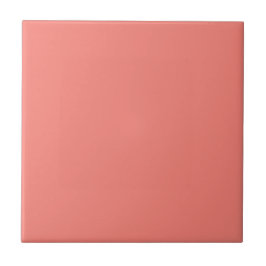 Koraalroze vaste kleur tegeltje