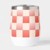 Koraalroze Verlopende Ruit (Voorkant)