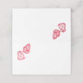 Koraalroze vlinder plaatskaartje (Buitenkant ongevouwen)