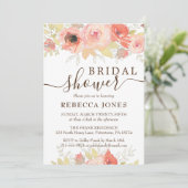 Koraalroze Vrijgezellenfeest en goudbladeren Kaart (Staand voorkant)