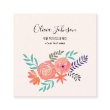 Koraalroze Waterverf Bloem Bouquet