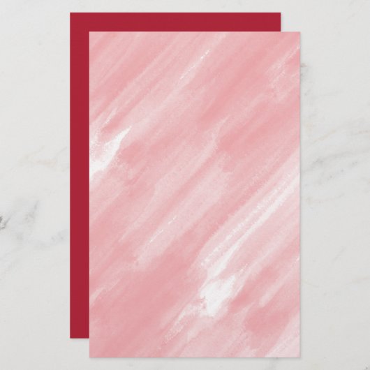 Koraalroze Waterverf Waterverf Zeep - omwikkelpapi (Voorkant / Achterkant)