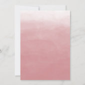 Koraalroze Waterverf Witte eenvoudige bruiloft Kaart (Achterkant)