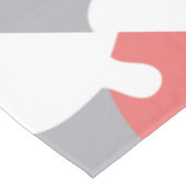 Koraalroze witte en grijze Abstracte kunst Tafelkleed (Gekanteld)