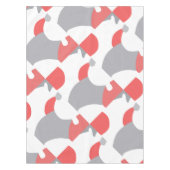 Koraalroze witte en grijze Abstracte kunst Tafelkleed (Voorkant)