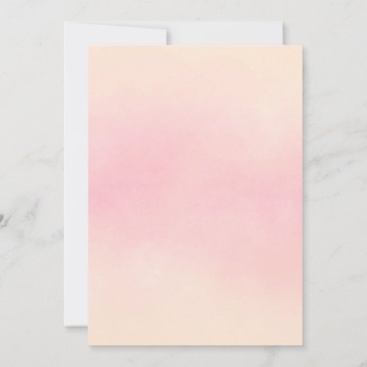 Koraalroze zomerpartij kaart (Achterkant)