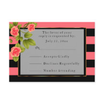 Koraalrozen op koraal en zwarte strepen