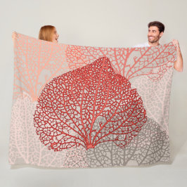 Koraalschaduw Fleece Deken