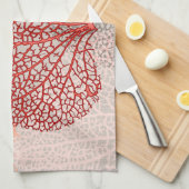 Koraalschaduw Theedoek (Quarter Fold)