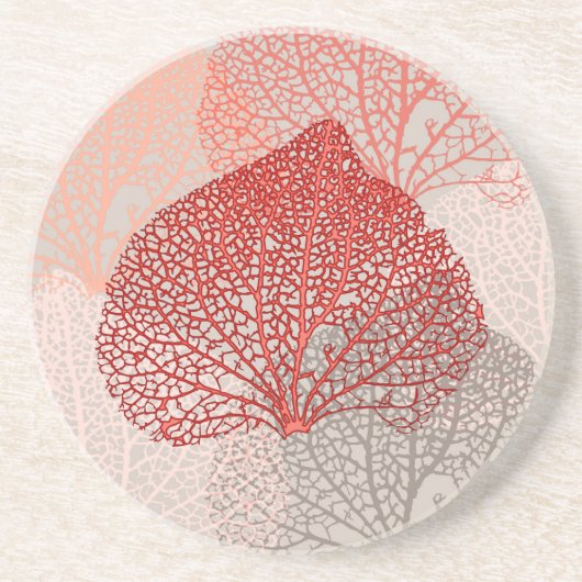Koraalschaduw Zandsteen Onderzetter (Voorkant)