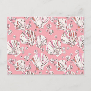 Koraalschelpen, witte schelpen en roze schalen, ro briefkaart