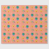 Koraalscholverpatroon Cadeaupapier (Vlak)