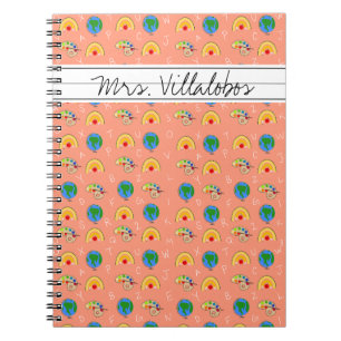 Koraalschoolbenodigdheden en het alfabet notitieboek