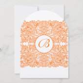 Koraalse Oranje Tortelduifjes Weddenschap Kaart (Voorkant)