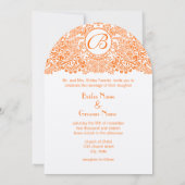 Koraalse Oranje Tortelduifjes Weddenschap Kaart (Achterkant)