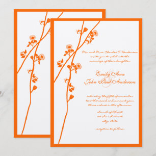 Koraalse Oranje vertakking van wilde bloemen Kaart
