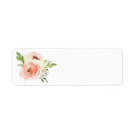 Koraalse Waterverf Floral Spring Wedding Etiket
